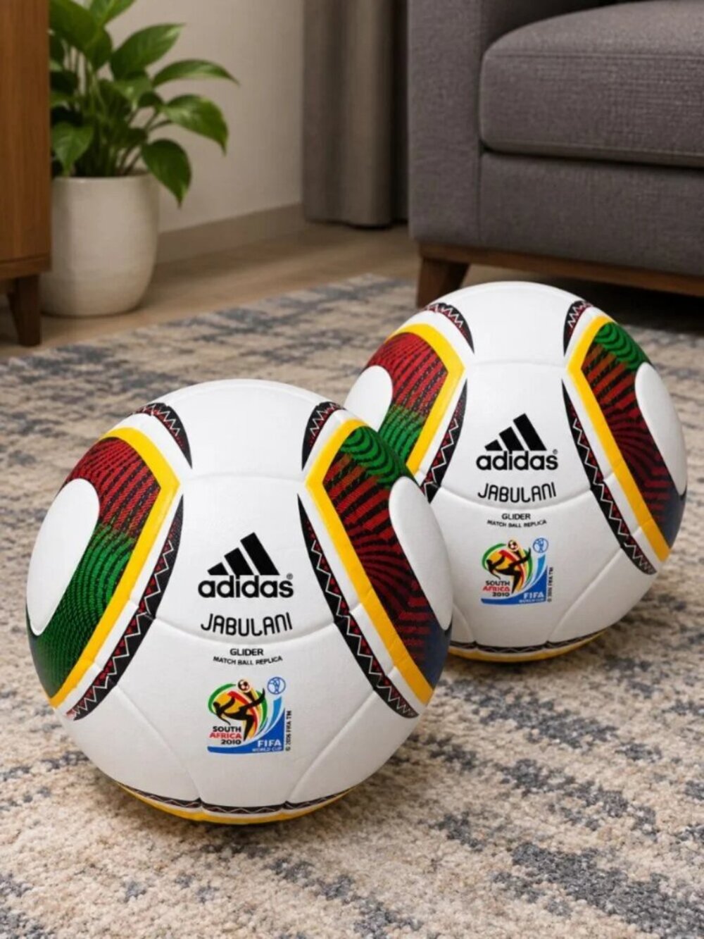 Adidas Jabulani 2010 World Cup Official Match Balls (Size 5) - 2 Pack .